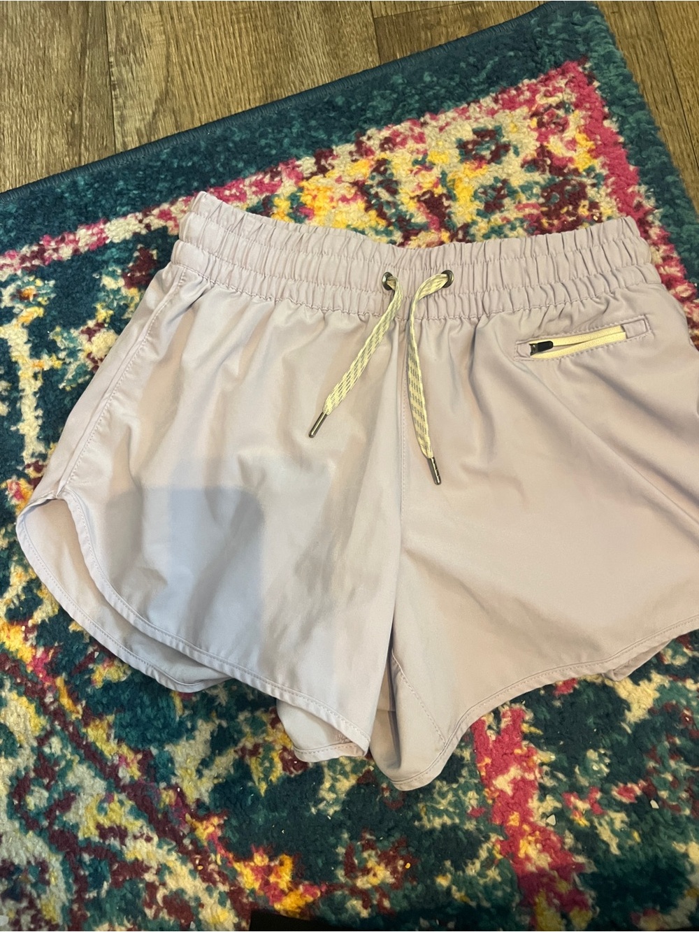 Vuori Women's Lavender Athletic Shorts with Drawstring